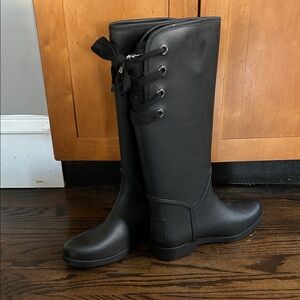 Coach Black Women's Tall Lace-Up Boots